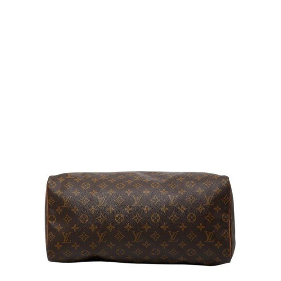 LOUIS VUITTON Authentic Brown Monogram Leather Speedy 40 Boston Bag - Picture 3 of 12